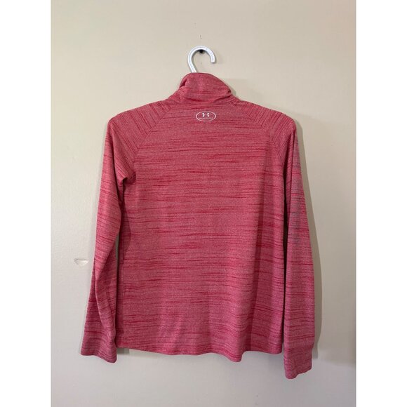 Under Armour Boys Large Loose HeatGear Quarter Zip Red Old Miss Pullover - Picture 3 of 5